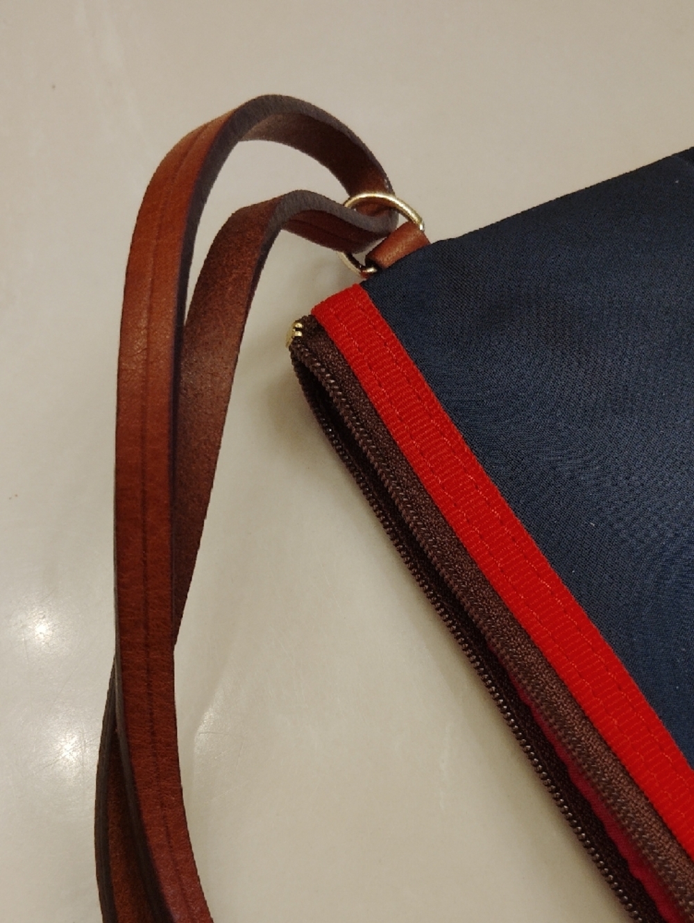 Dooney & Bourke Red Wristlet with Brown Strap!! - Picture 6 of 14